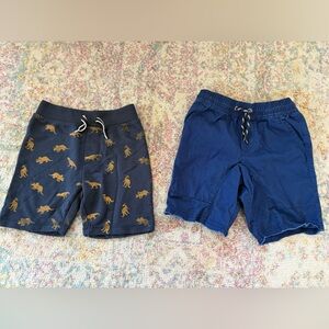 Lot Of 2 Boys Size 4 Navy Blue Kenneth Cole Summer Spring Shorts - Dinosaurs